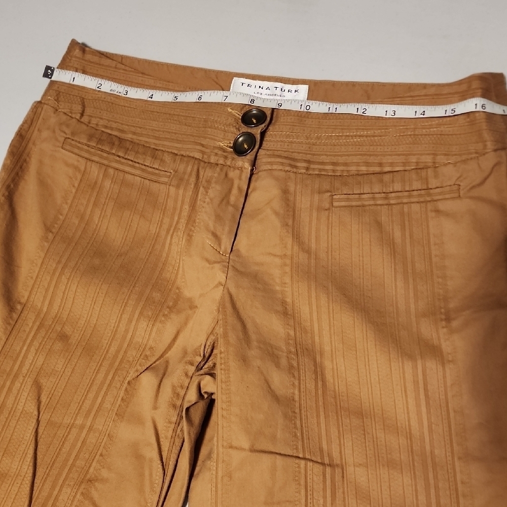 Trina Turk Women's Tan Wide Leg Pants - Picture 7 of 9